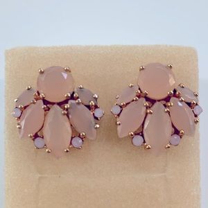 J. Crew gemstone earrings, pink